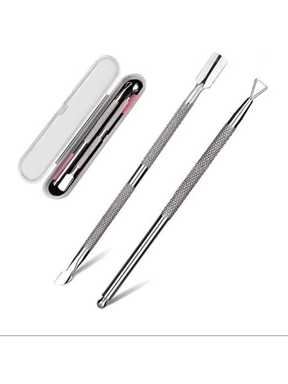 NEW-CUTICLE Pusher & Cutter Gel Nail Polish Scraper Pedicure/Manicure Tool Pack